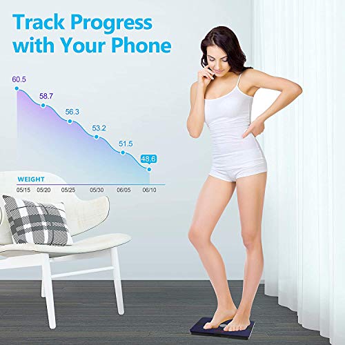 Smart Body Fat Scale, YOUNGDO Wireless Digital Bathroom Scale for Weight, 19 Body Composition Analyzer, Unlimited Users, APP, 396 lbs/180kg - Thumbnail 6