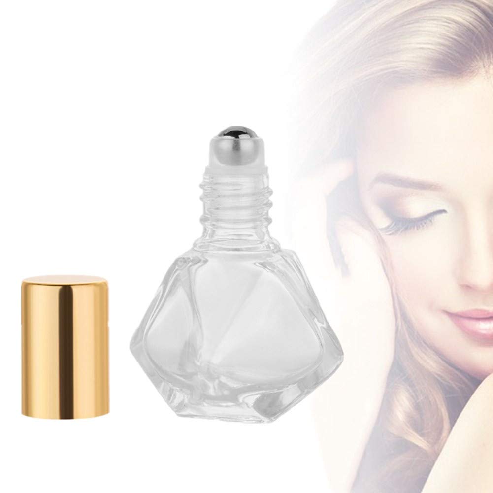 12 Leere Roll-On Flaschen (10 Ml) – Glas Mit Goldkappe, Für ätherische Öle & Parfüm