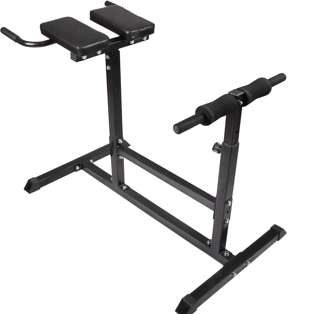 Appareil de Musculation du Dos et des Abdominaux Hyper Extension - Cales Rembourrées pour les Jambes - Pliable & Réglable - Banc Sit Up, Machine de Dos et les Fessiers