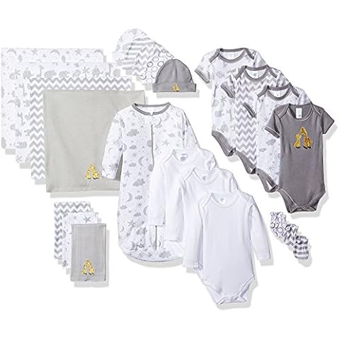 Spasilk Baby Essential 23 Piece Layette Set for Newborns and Infants, 0-6 Months, Grey Celestial Cover