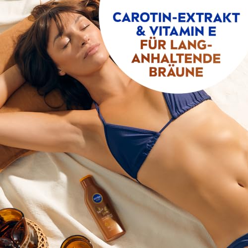 NIVEA SUN Tropical Bronze Sonnenlotion LSF 6 (200 ml), Sonnenschutz für langanhaltende Bräune ohne Selbstbräuner… – Ansicht 4