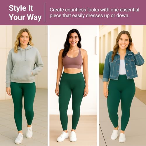 Image of SATINA High Waisted Leggings for Women - Comfortable and Stretchy in Versatile Sizes and Colors