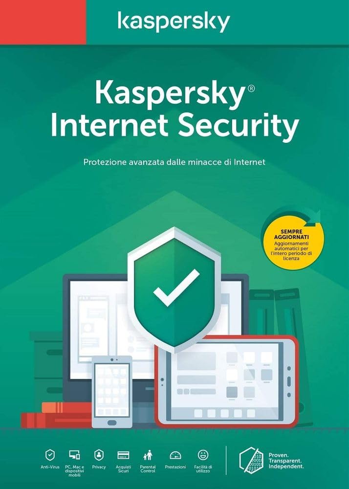 nextradeitalia Kaspersky Internet Security 2022 - PC/Mac/Android/iOS -1 Anno - 10 DISPOSITIVI