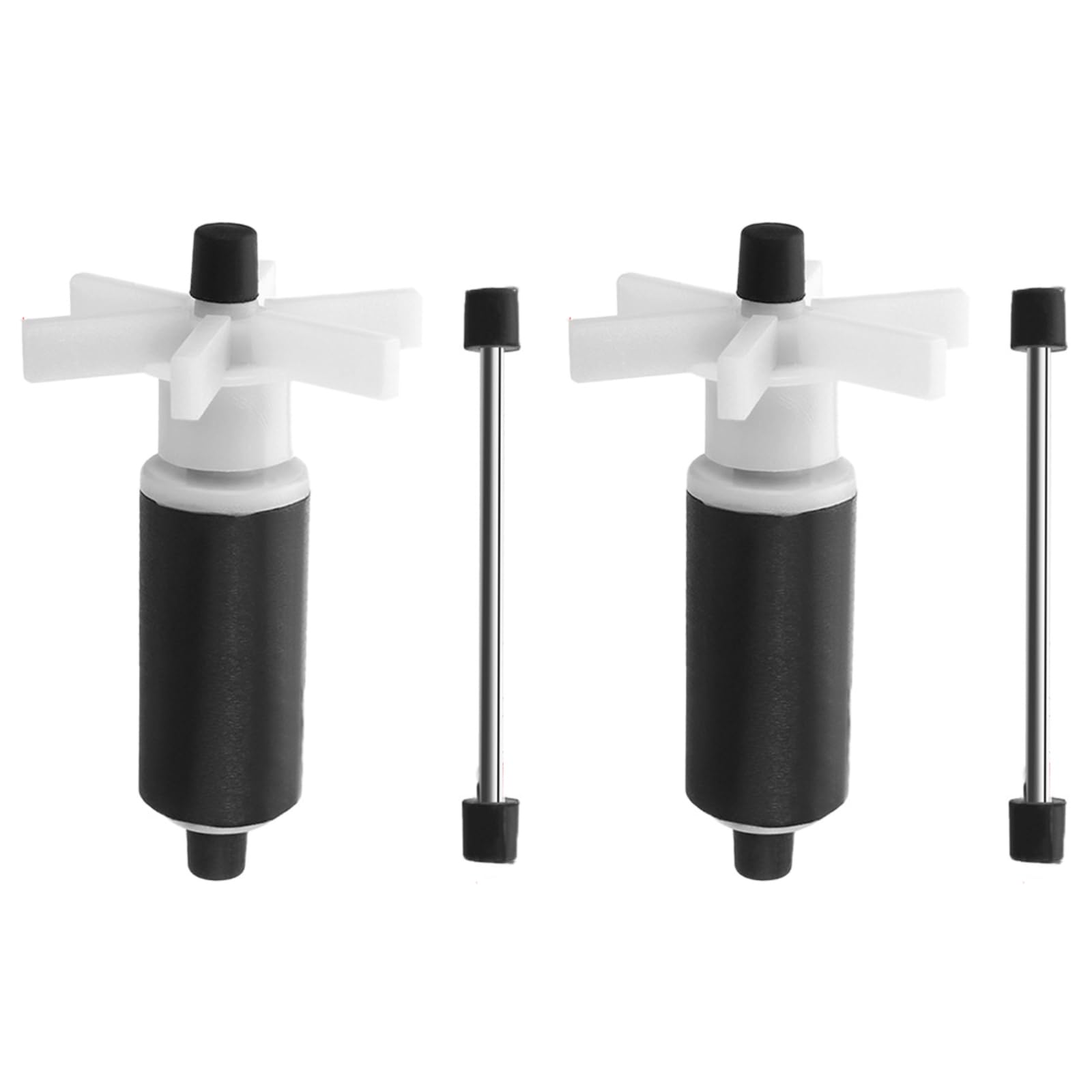 Lot de 2 turbines de rotor de pompe submersible, turbine de pompe à eau, joint libre, filtre magnétique haute efficacité, turbine de rotor d'aquarium, résistant à l'usure et à faible bruit