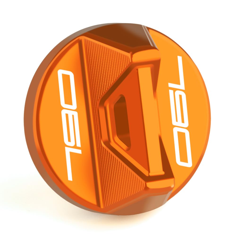 Modeer Motorrad Motor Öleinfülldeckel Kompatibel mit 790 DUKE/L 2018-2024 | 790 ADVENTURE/R 2019-2024 Zubehör (orange)