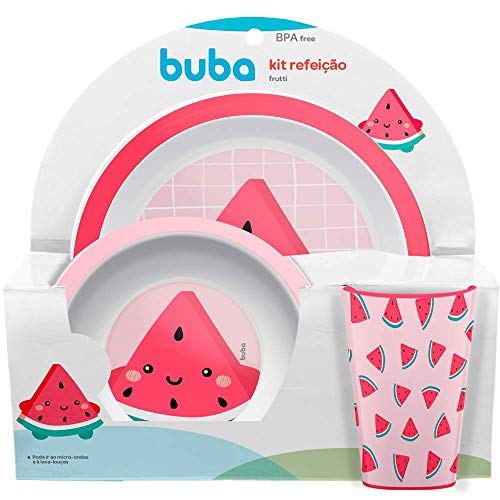 BUBA Kit Refeicao Frutti Melancia, Multicolorido