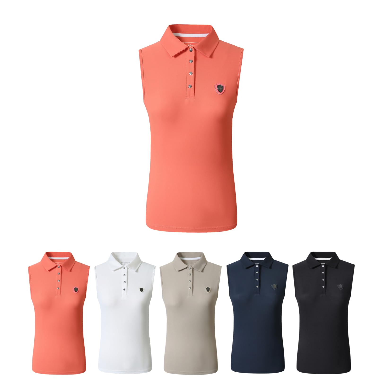 Covalliero - Damen Top – ärmelloses T-Shirt – Shirt mit Kragen & tailliertem Schnitt – Reitshirt aus Piquéstoff – atmungsaktives Sport Shirt – Reitbekleidung in vielen Farben & Größen