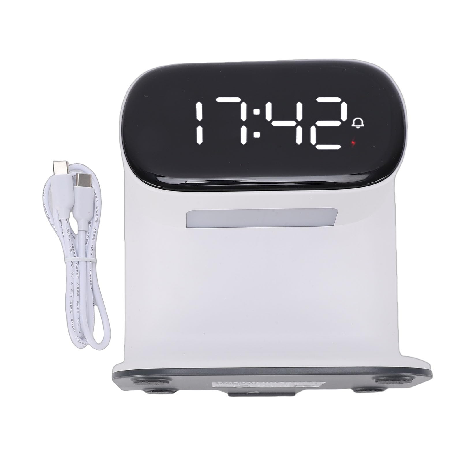 Sveglia Intelligente, Stazione di Ricarica Rapida Wireless con Luce Notturna Touch da 15 W, Orologio Digitale per Camera da Letto, Soggiorno