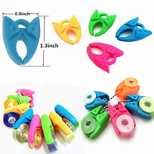 Image of Fbshicung 100Pcs Bobbin Clamps /Holders Keeping Bobbin Thread No More Thread Getting Tangled-for Type A & L Bobbins