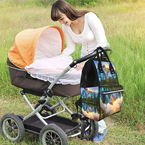 Sac à langer Mountain Sunrise au design soigné et finitions haut de gamme