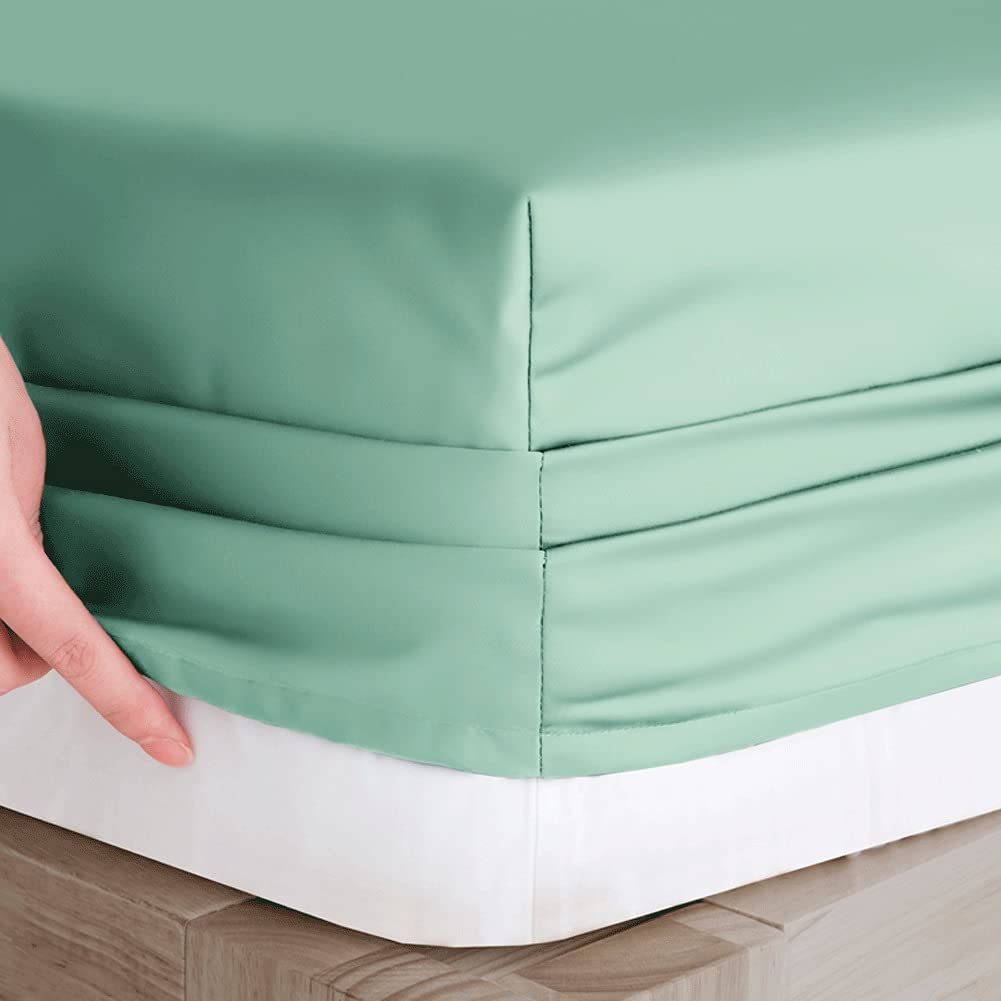 Spannbettlaken 80S Doppelseitig Tencel Lyocell 30cm Tiefe Tasche Luxus Satin Seidig Geschmeidig Atmungsaktiv Für Single Double Twin Full Queen King 1 Stück Ohne Kopfkissenbezug Pflegeleicht