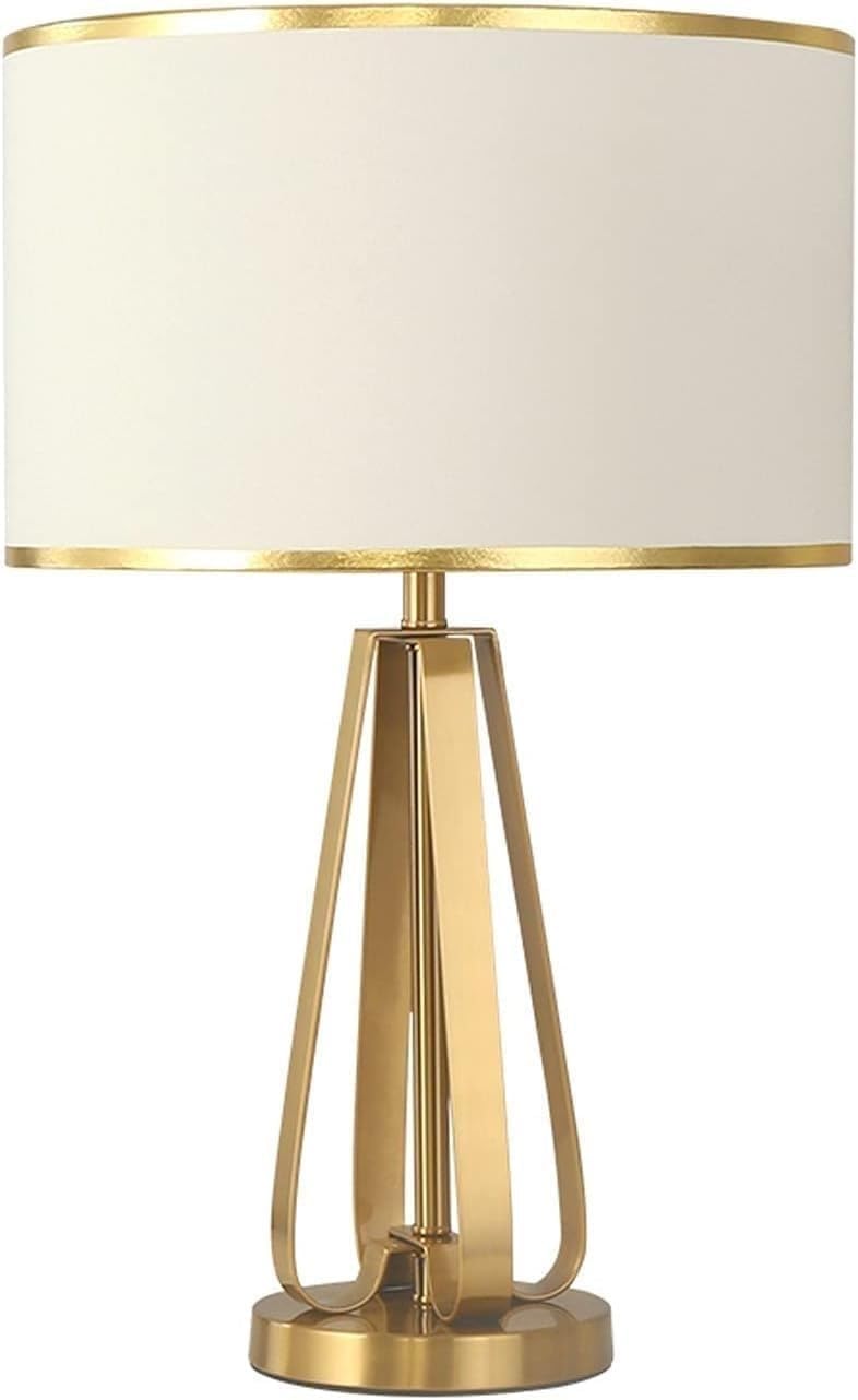 DFAEEKIYO Bedside Lamps Desk lamp for Modern Iron with Fabric Lampshade Nightstand Home Office Cafe Restaurant, 22.8" H Light