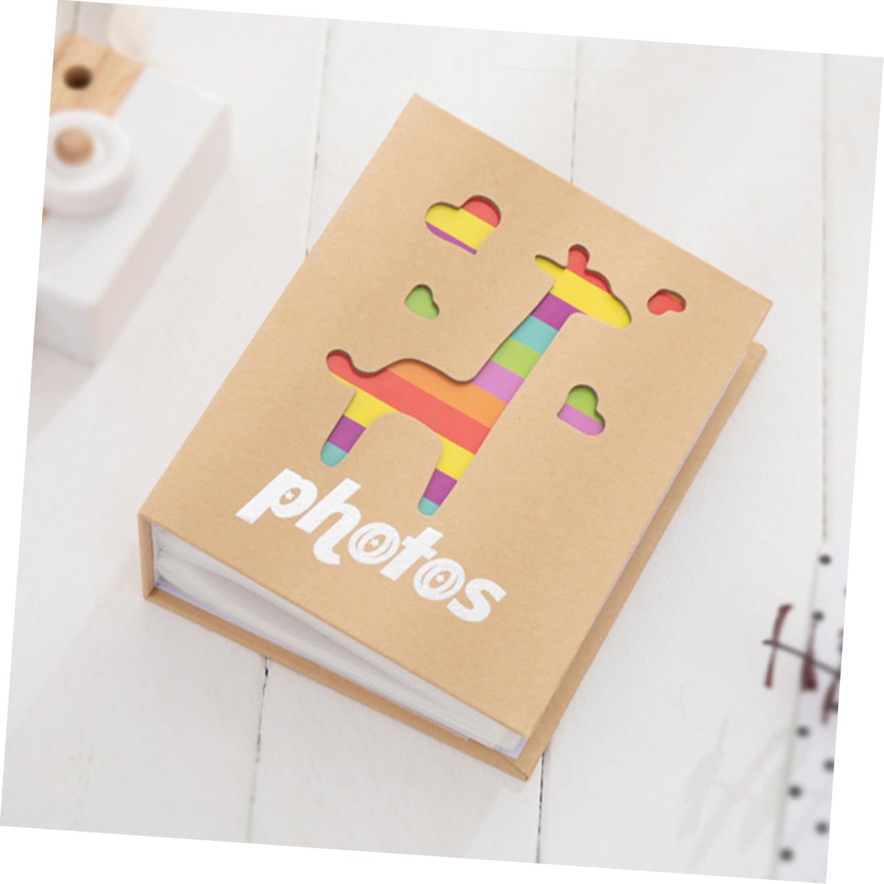 ibasenice 4piezas Álbum De Fotos Infantil Decorativo De Diseño De Jirafa Álbum De Recuerdos Para Bebés Para Fotos Familiares y Momentos Especiales