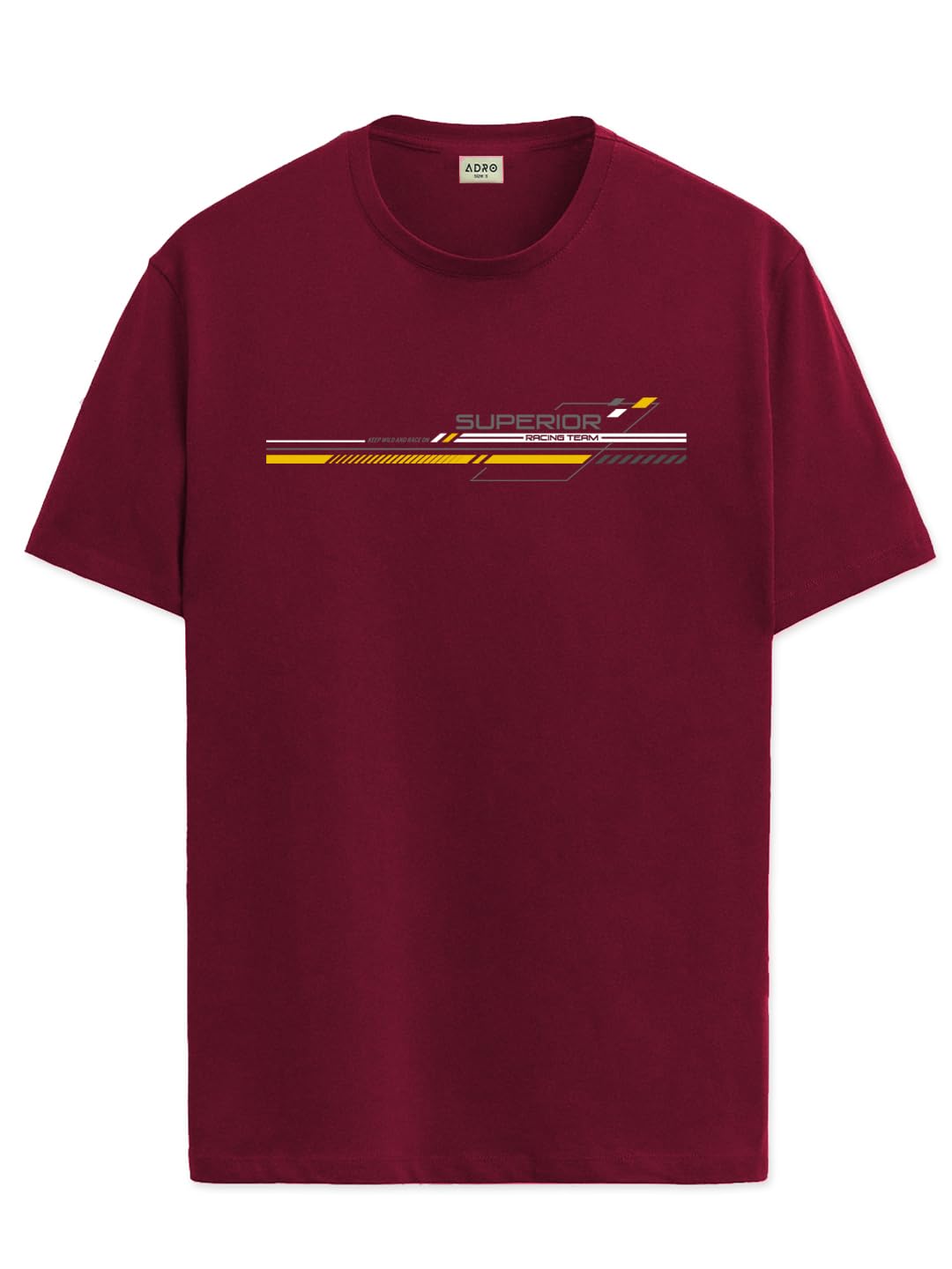 ADROMen's Graphic Printed 100% Cotton T-Shirt - Regular Fit, Printed T-Shirts for Men