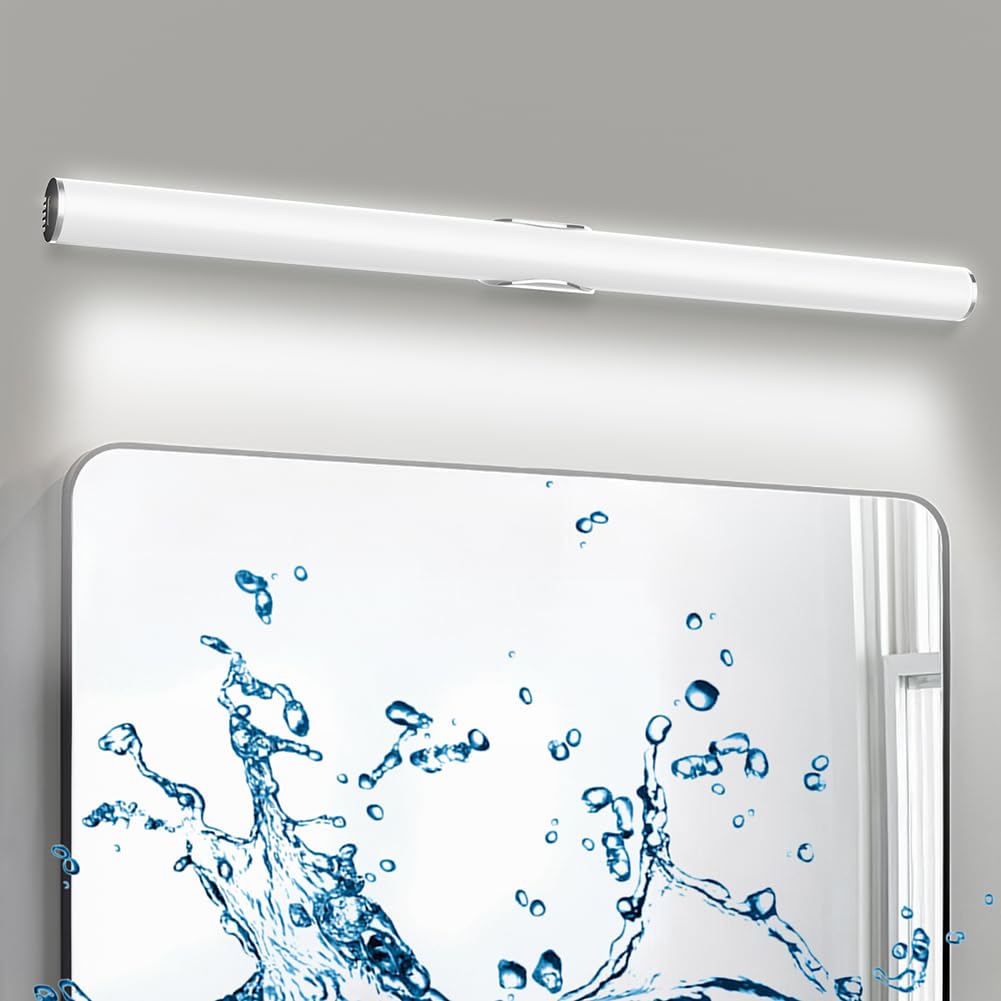 LED Eye Protection Light USB Charging Selfie Light Touch Switch Mirror Front Lamp Dimmable Cordless IP44 Waterproof for Dressing Room