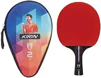 Raquete Tênis de Mesa 2 Estrelas Profissional Clássica Ping Pong Marca Loki Modelo Kirin K2 Aprovado ITTF + Capa de Raquete Raqueteira de Proteção