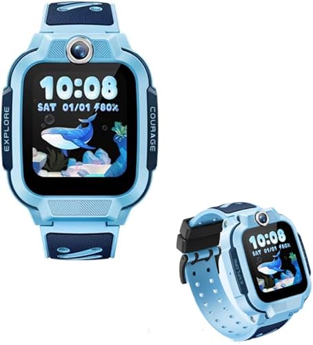 imoo Z3 Kids Smartwatch, 4G Video/Voice Call & Real-time GPS Tracker, 1.5″ HD Screen IP68 20m Waterproof, 8GB Large Storage Parent Control and Safety Protection(Blue)