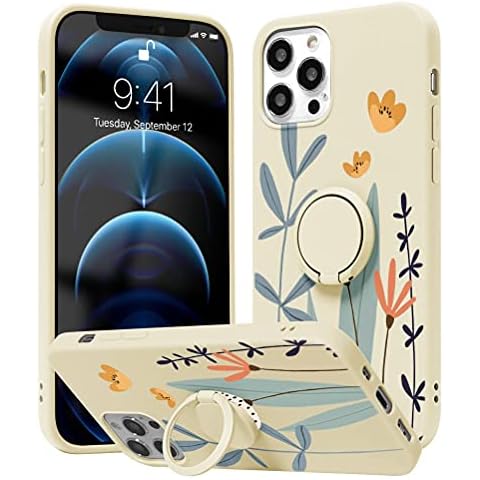Yoedge Phone case for Huawei P20 Pro 6.1 inch, 360° Magnetic Ring Holder Kickstand Soft Silicone TPU Shockproof Anti-Scratch Protective Resistant Fashion Pattern for Huawei P20Pro, Flower Cover