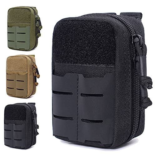 Molle Admin Pouch, Small Tactical Pouches, Black Multi-Purpose EDC Utility Duty Belt Pouches, Waterproof Backpacks, Bags & Accessories Holster Pouch