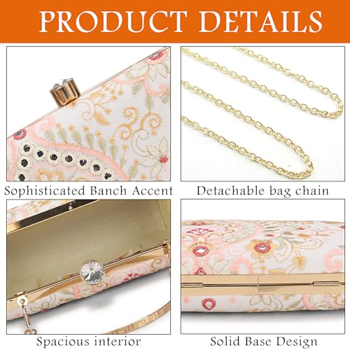 Image of LONGING TO BUY Hand Crafted Designer Box Clutch - Zari Embroidery For Women