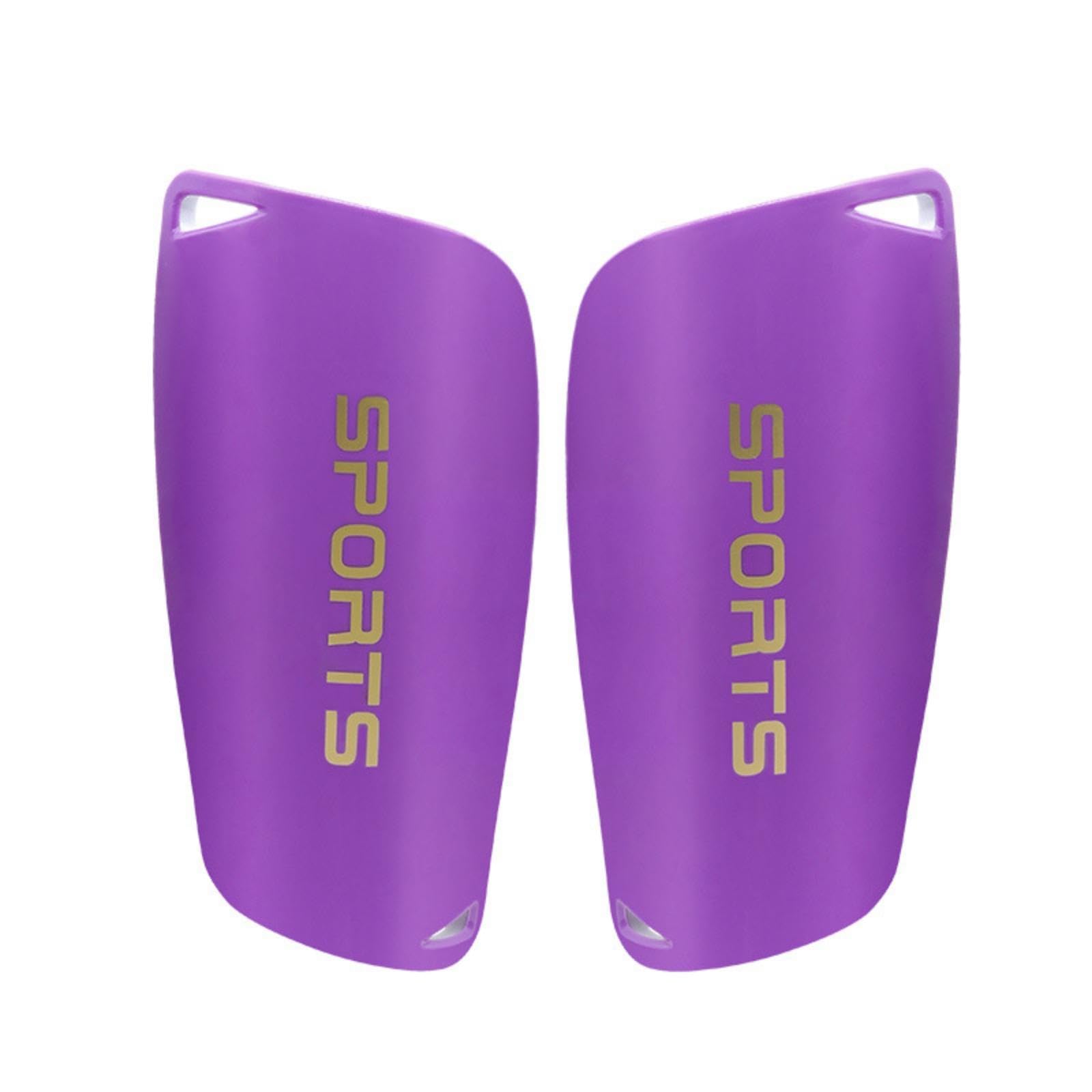 Soccer Shin Guards EVA Guarding Shin Guards Hard Shell Leg Protectors Purple Kids-image-27