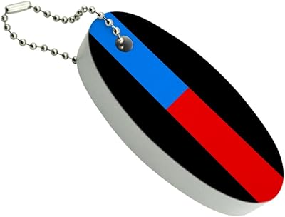 GRAPHICS & MORE Thin Blue Red Line Firefighter Police Emergency Response Floating Keychain Oval Foam Fishing Boat Buoy Key Float