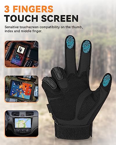 image for KUMGIM Tactical Gloves for Men Women, Motorcycle Gloves Touchscreen Ai