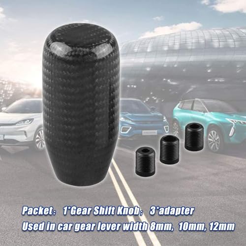 Ryanstar Racing SK091 Ryanstar Universal Gear Shift Style Knob,Car Modified Carbon Fiber Stand Head Manual Transmission Shift Lever Knob Head Wave Stick Shift Knob thumb #5