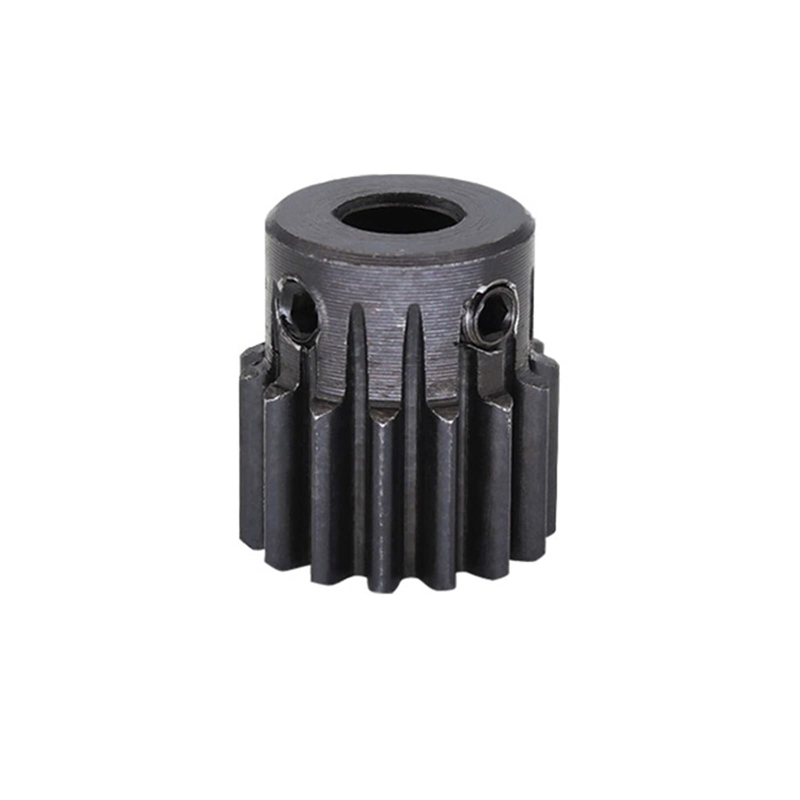 Juego de engranajes de piñón, 1 pieza, 1 módulo, 17/18 dientes, engranaje recto de acero al carbono con plataforma escalonada, engranajes rectos de transmisión de potencia for cremalleras, 1 módulo de
