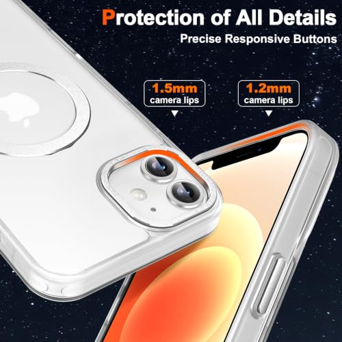 Lufanbis Magnetic for iPhone 12/12 Pro Case with Ring Stand, Frosted White - image 6