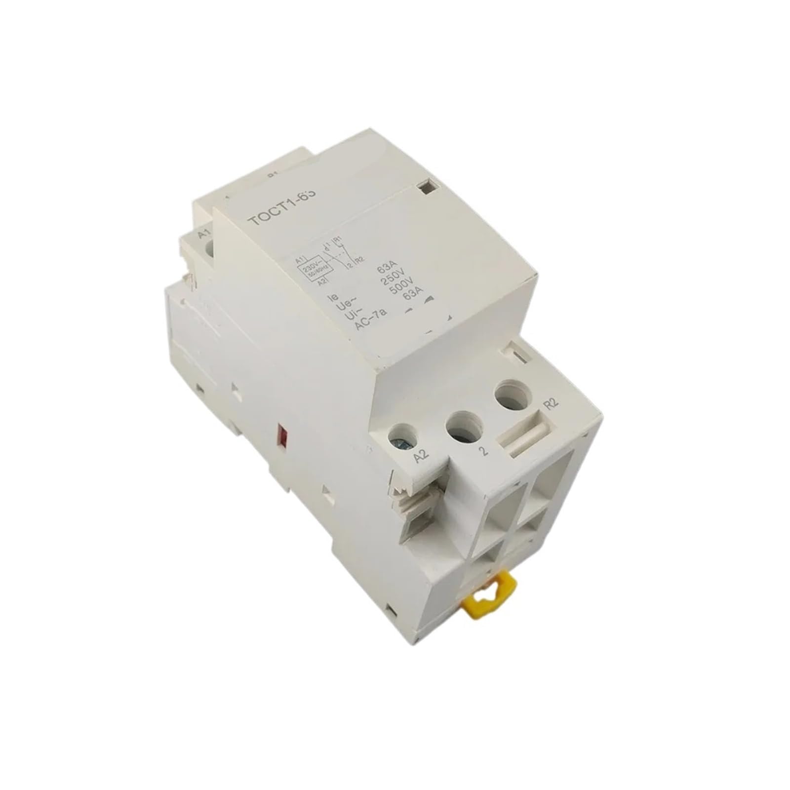 Contacteur modulaire 2P 63A TOCT1 avec contacts 1NO 1NC pour rail DIN