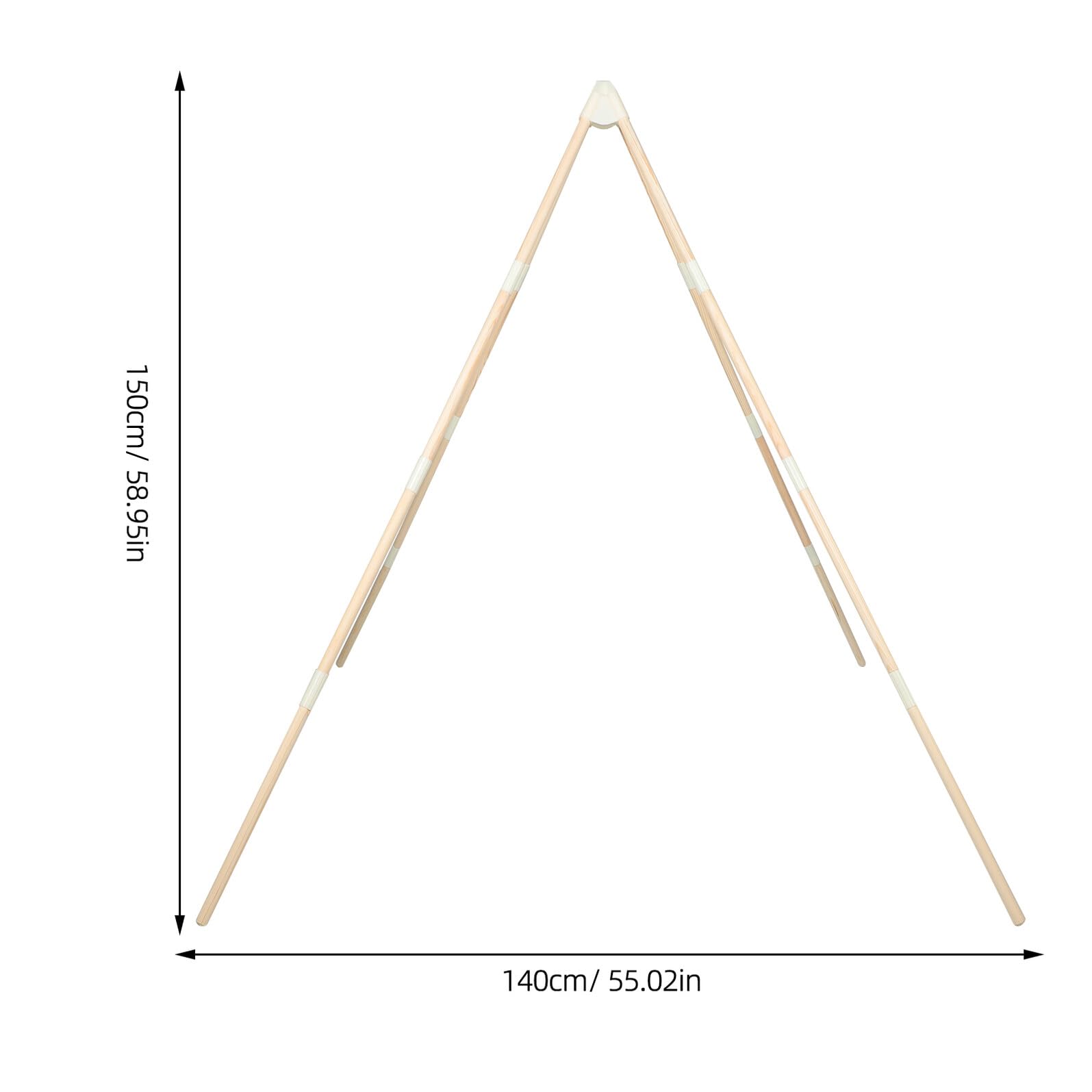 Supporto per Tenda Bambini in Legno Beige Staffe Triangolari
