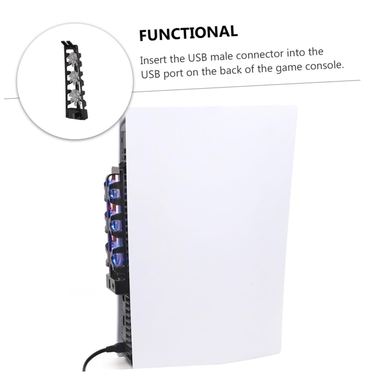 Angoily 2 Pz consolle ventola di raffreddamento della macchina da gioco ricaricabile ventaglio ventilatore fan ventola di raffreddamento a LED ventola per console di gioco AbS Black