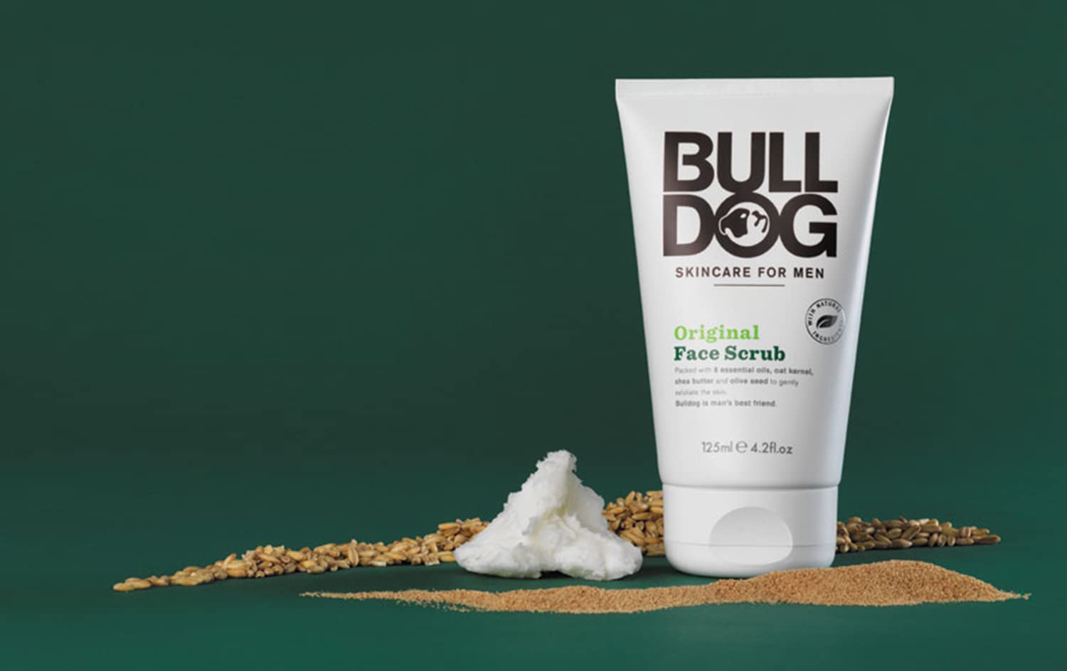 Bulldog Skincare-Kit Shave Collection - Incluye Maquinilla Original Bambú de 5 Hojas + Exfoliante Facial 125 ml + Crema Facial Hidratante 100 ml+ Brocha de Afeitar + Jabón de Afeitado 100 g + Bolsa