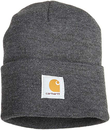 Carhartt Wintermütze für Sie und Ihn, OFA, 100% Polyacryl,elastisch, Grau, Einheitsgröße