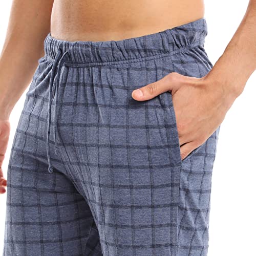 Men's Cotton Rich Loungewear 2 Pc Set | Mens Sleepwear Set | Ultra Soft, Breathable (Made in Egypt)4