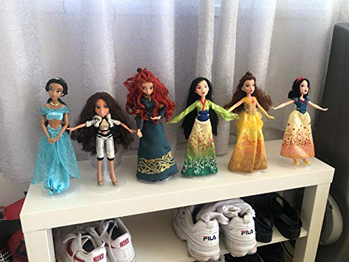 12 Pieces Doll Stands Display Holders Doll Mini Display Stand Transparent Doll Support Frame Prop up 11 to 13 Inch Dolls and Action Figures Doll Accessories, White - Thumbnail 2