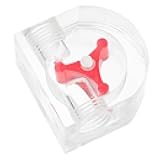 MERRYHAPY Computer Water Cooling Flow Meter with G1/4 Inch Threaded Connector Acrylic Flow Indicator for Pc Cooling System Monitoring
