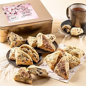 Dulcet Gift Baskets Artisan Scone Get Well Food Gift Tin, Gourmet Pastries Prime Gifting for Men, Women, Family and Friends With Prime Delivery