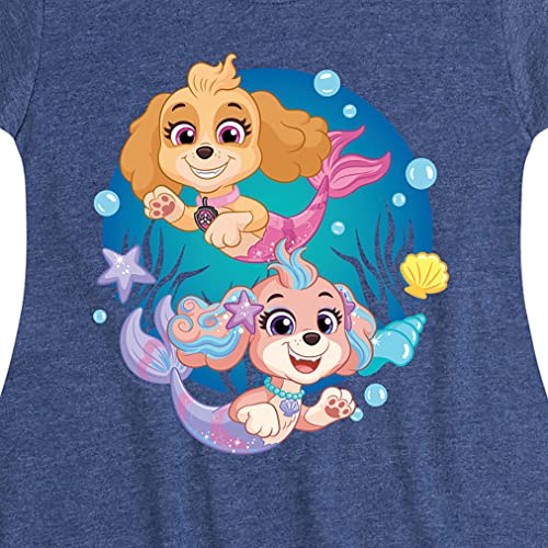 HYBRID APPAREL - Paw Patrol Aqua Pups - Skye and Coral - Toddler and Youth Girls Fit and Flare Dress3