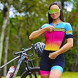 CYTSH Women's Cycling Clothing Long-Sleeved Road Cyclist Set Jumpsuit Triathlon Skinsuit (Color : 3149, Size : Medium)