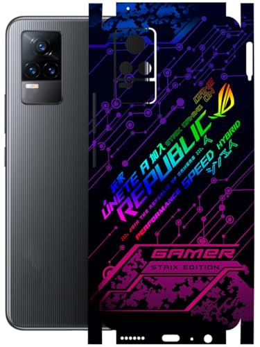 Image of AtOdds - Full Body Back Screen Guard Protector Film - Lamination Wrap Skin Sticker Compatible with VIVO Y73 | Scratchproof Matte Finish (Gamer)