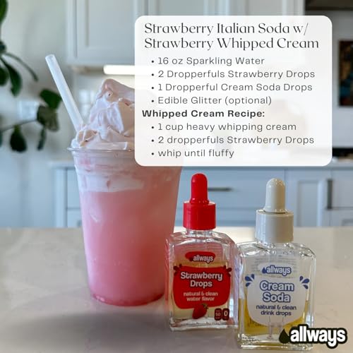 Image of Allways Drops Cream Soda Water Enhancer | Sugar Free | 50 Servings