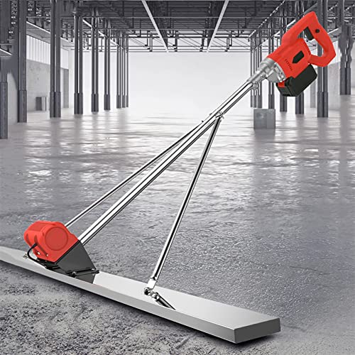 HUMNZR Power Screed Vibration Tool for Concrete Processing, Concrete Screed Vibratory Kit Concrete Finishing Tool with 5ft Board,3000-6000RPM Speed, Efficient & Portable