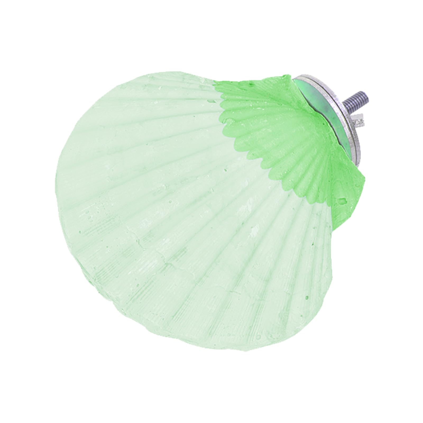 Bird Perches for Cage, Abrasive Surface High Calcium Mineral Parrot Perch Stand - Bird Nail File for Claw & Beak Health, Colorful Ceramic Bird Cage Accessories (Green, Shell)