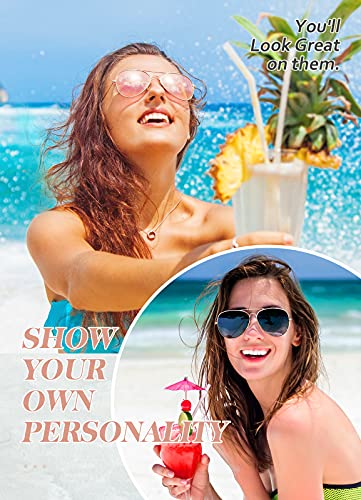 CGID Pilot Sunglasses for Women Polarized UV400 Protection 58MM Pilot Ladies Metal Shades 2 Pack Gold Frame Pink Grey Lens2