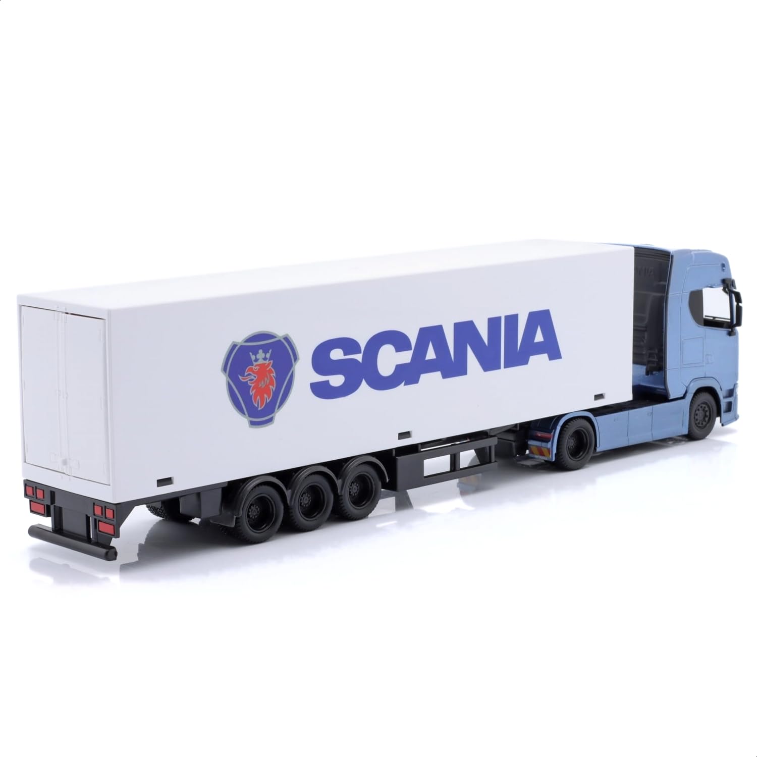 SCANIA 770S 1:43 Bburago 18-31468 CAMION BLU CON SUPPORTO