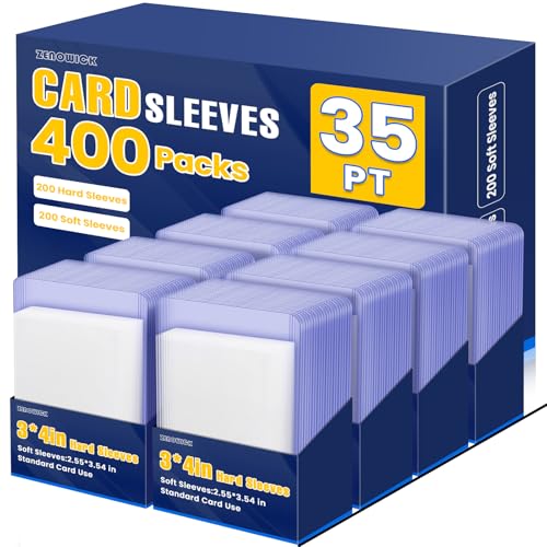 400 Packs Card Sleeves Top Loads for Cards,3