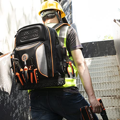 Lokass LO8505 Tool Bag Backpack, 75 Pockets & Loops Heavy Duty Tools Organizer Bags/Hvac Tool Carrier thumb #8