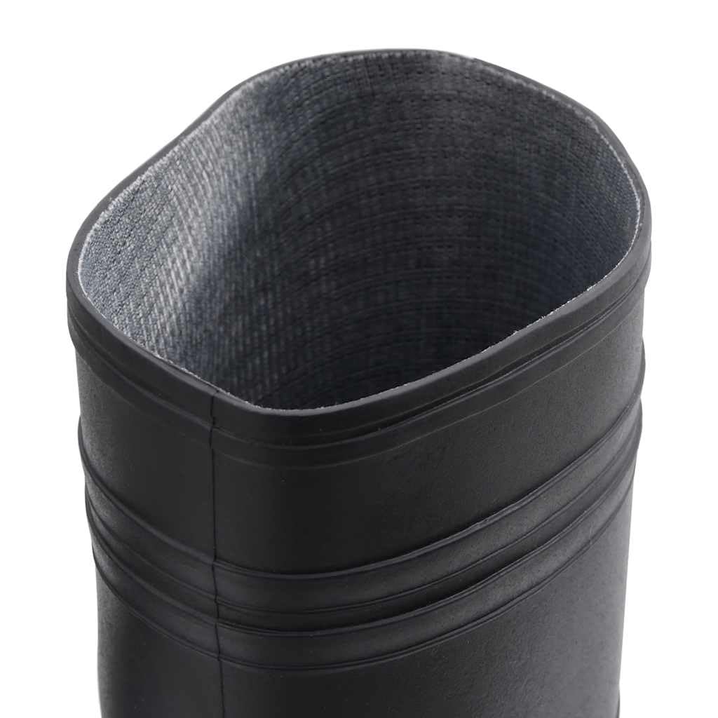 Botas de goma negras de PVC, tamaño impermeable, antideslizantes, con suela robusta para pesca, caza, estanque, pesca con mosca y protección contra inundaciones en condiciones húmedas
